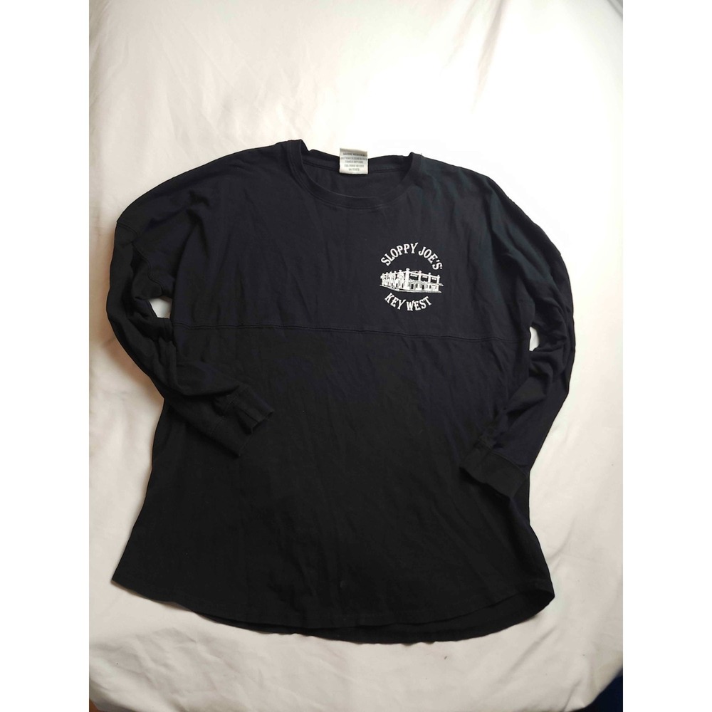 J. America Spirit Football Shirt Unisex Small Black Graphic Print Sloppy Joes